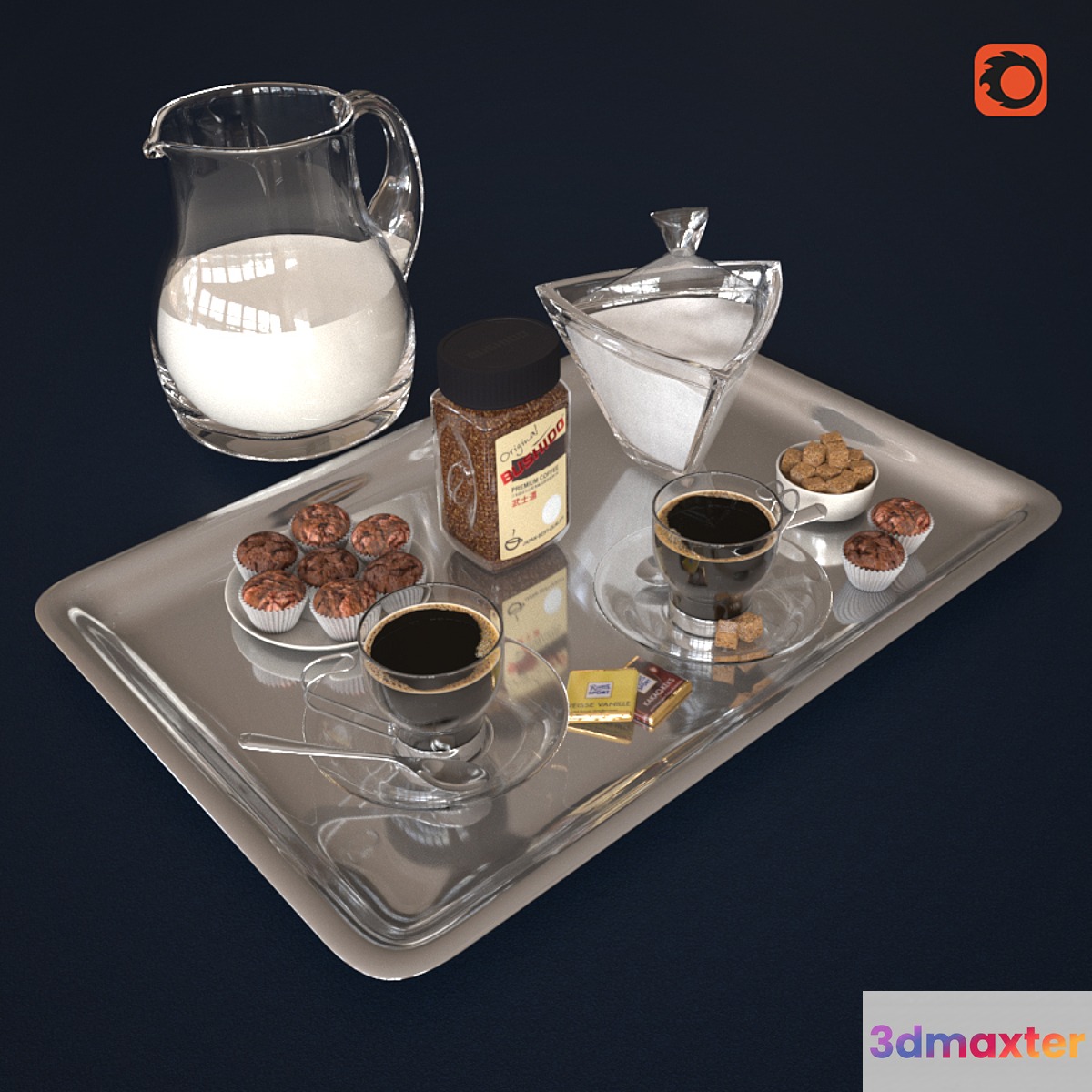 Coffee bushido and decorative set - No.2