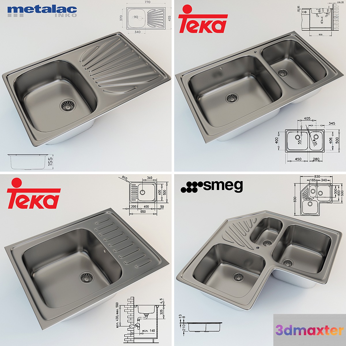 Sinks 3D Max