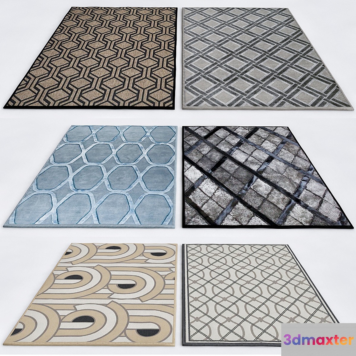 Art Deco Rugs 3D Max