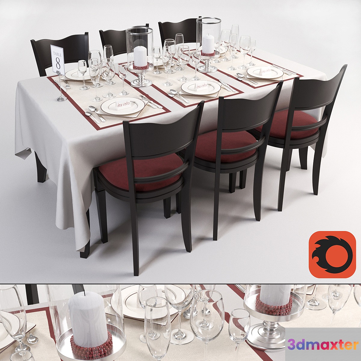 festive table 3D Max