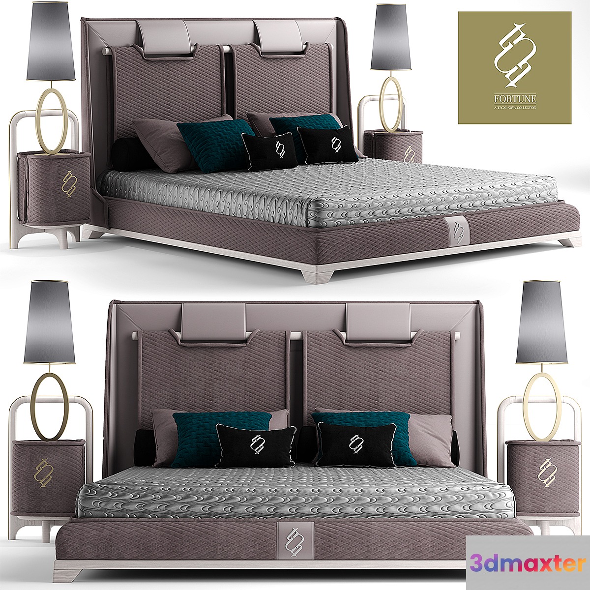 Bed tecninova cabezal cbanera fortune 3D Max