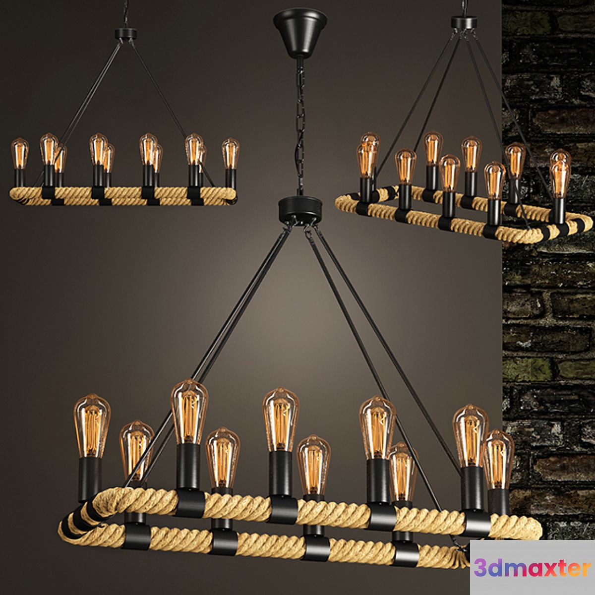 LOFT ROPE CHANDELIER
