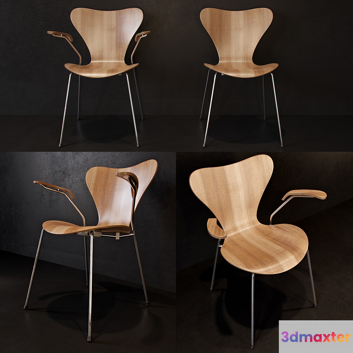 fritz hansen series 7 3D Max