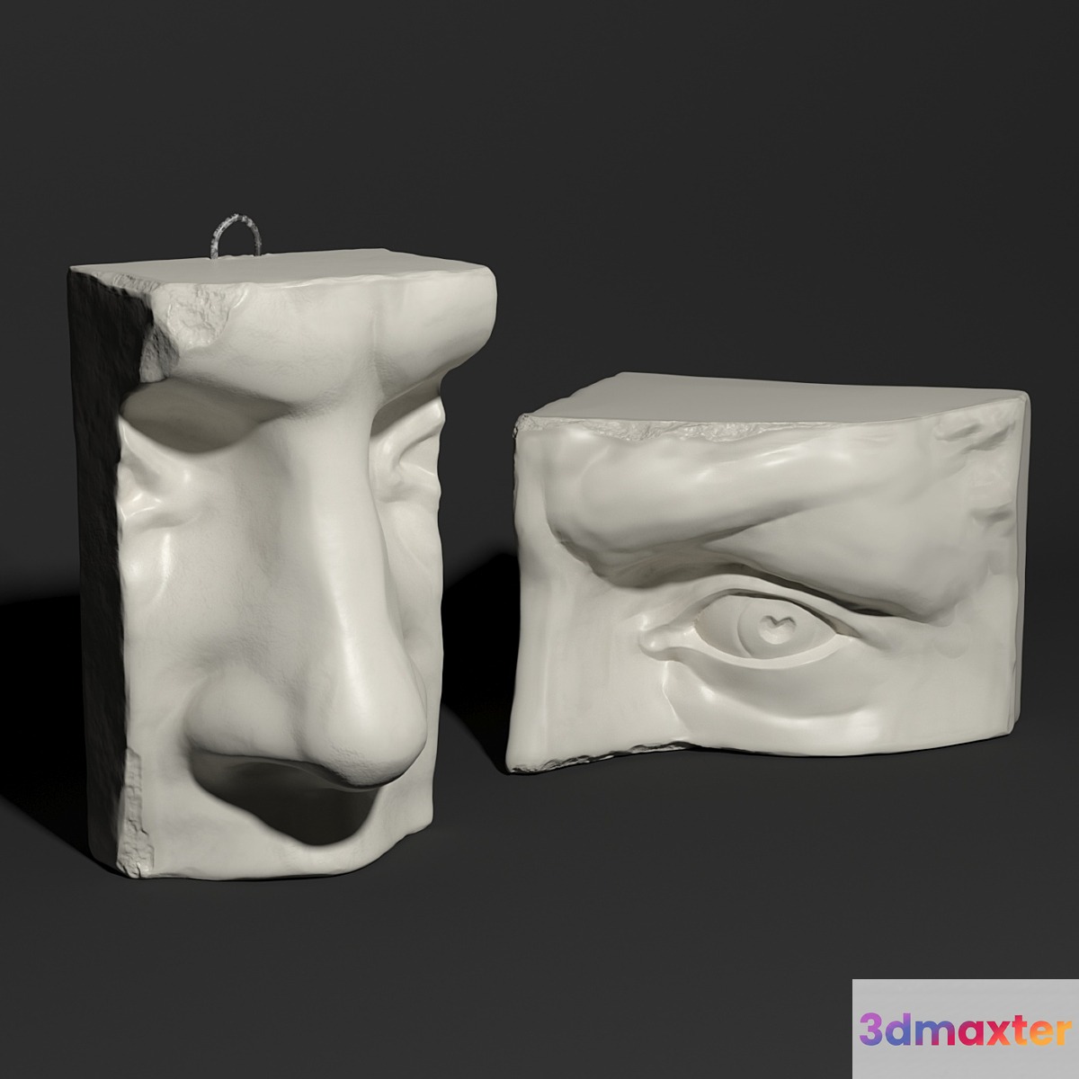 David part of the face 3D Max