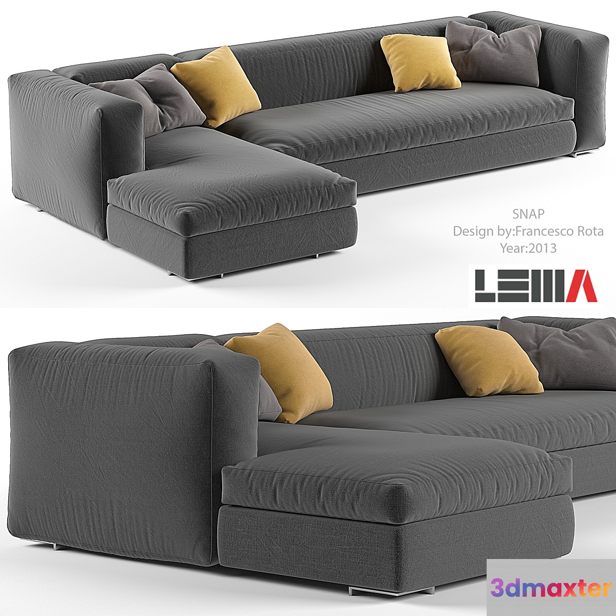 Snap sofa 3D Max