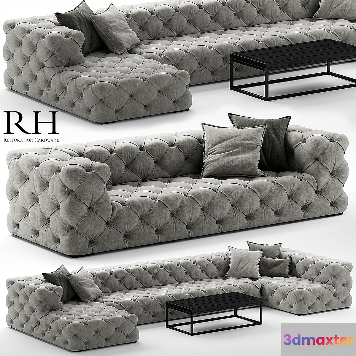 Sofa rh soho tufted
