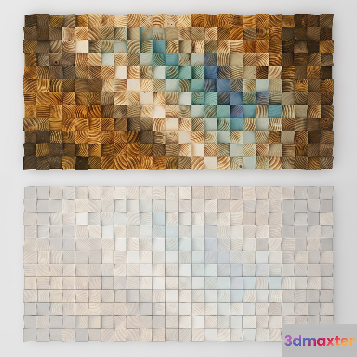 Wood wall mosaic - Art Glamour 3D Max
