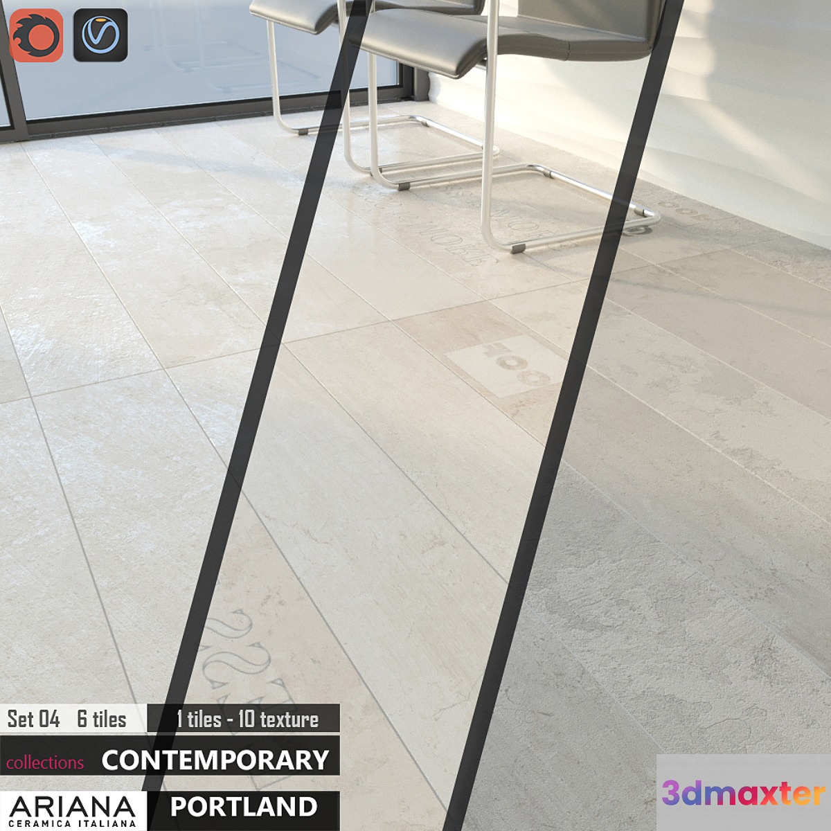 ARIANA PORTLAND Set 04 3D Max