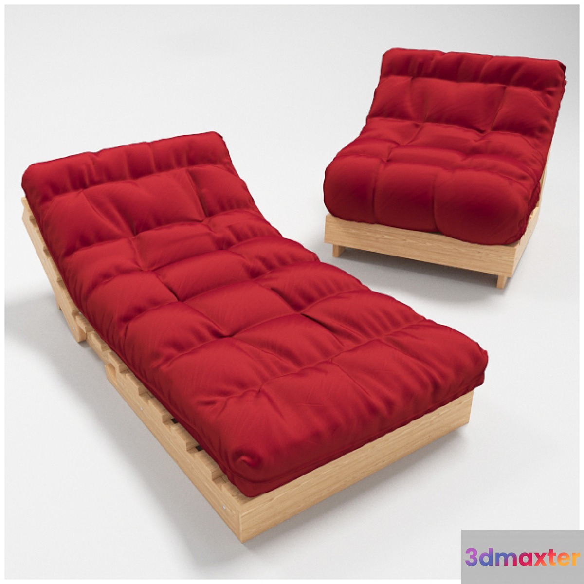 ARMCHAIR futon 3D Max