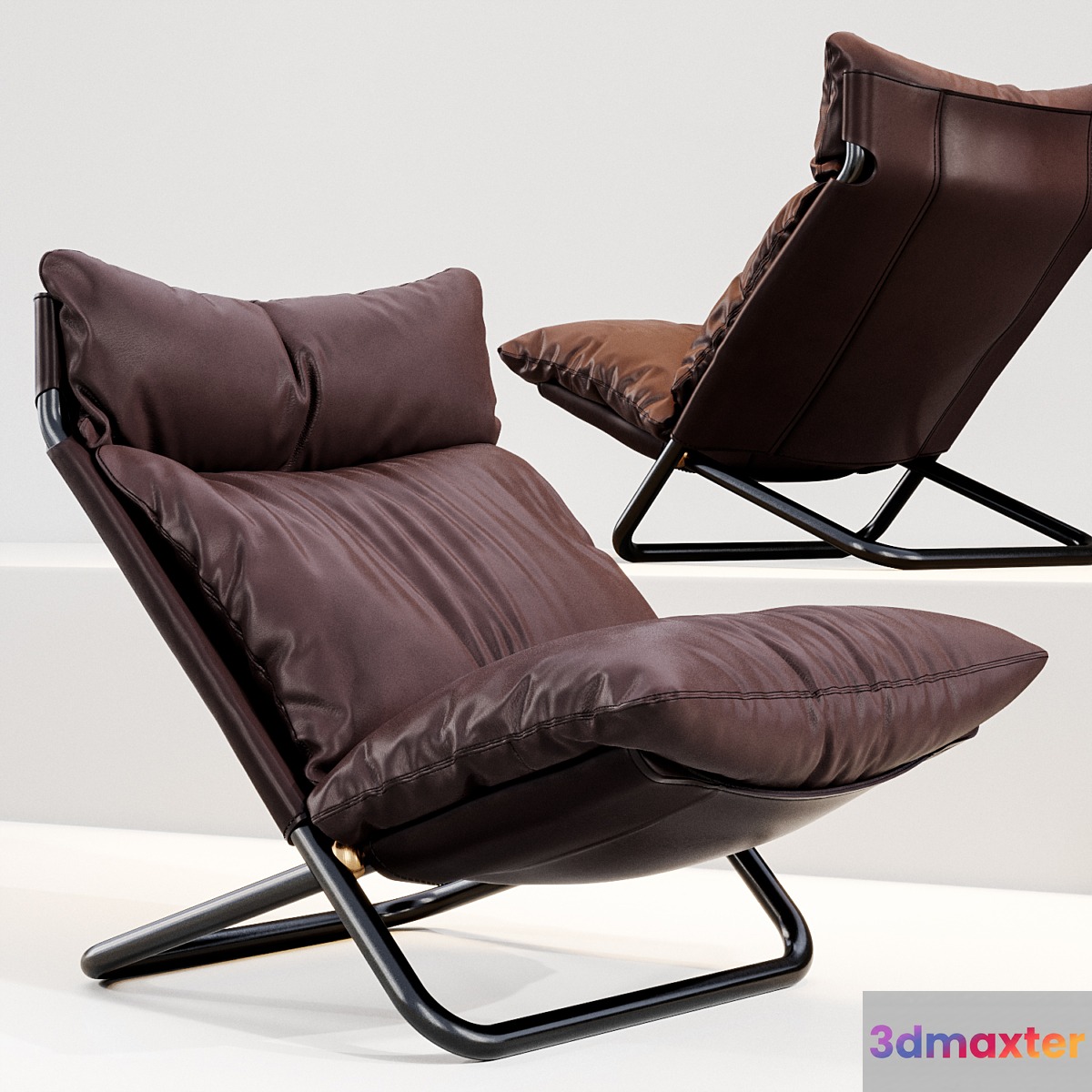 Cross high armchair by ARFLEX Leather - No.4