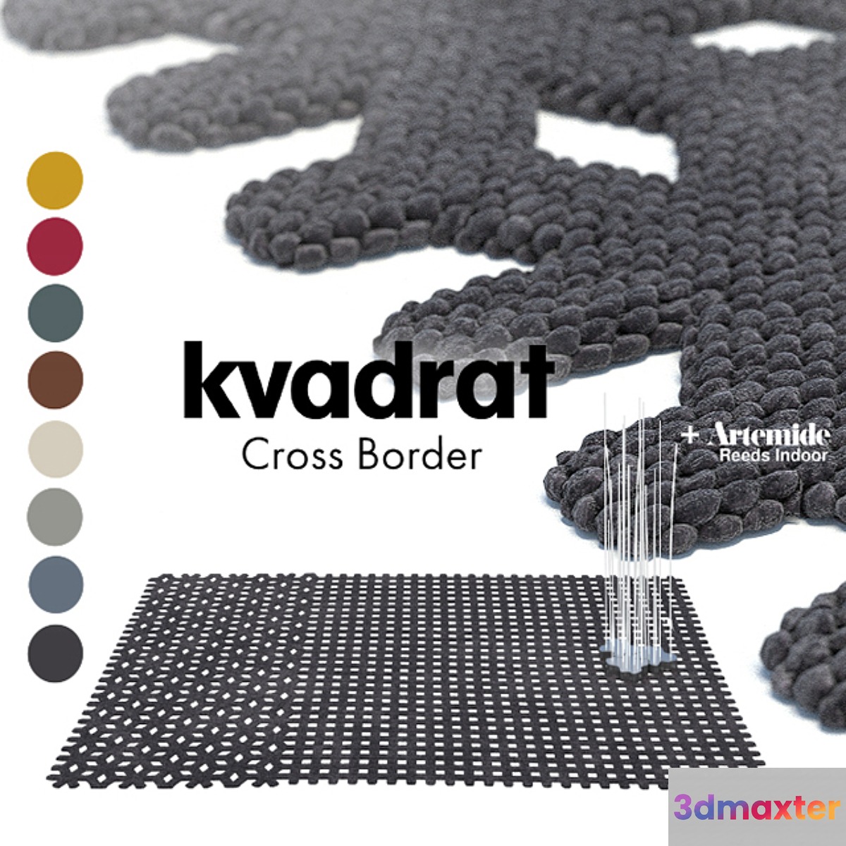 Kvadrat crossborder rug + reeds indoor 3D Max