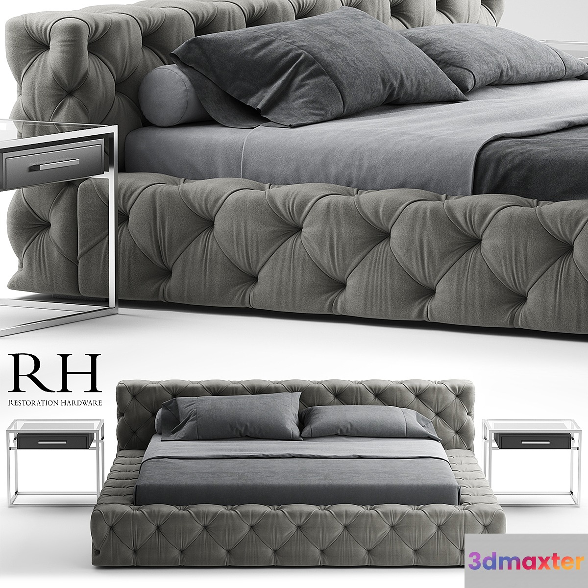 Bed rh soho bed