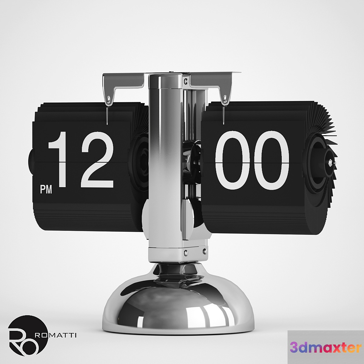 Table Clock Flip Romatti 3D Max