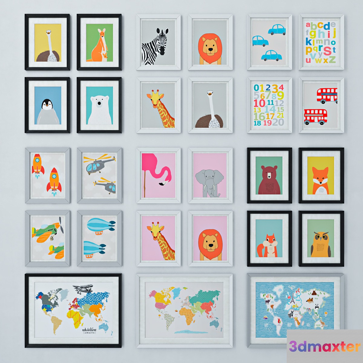 The pictures in the nursery