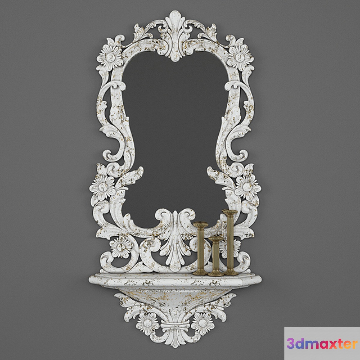 Vintage_White_Mirror 3D Max