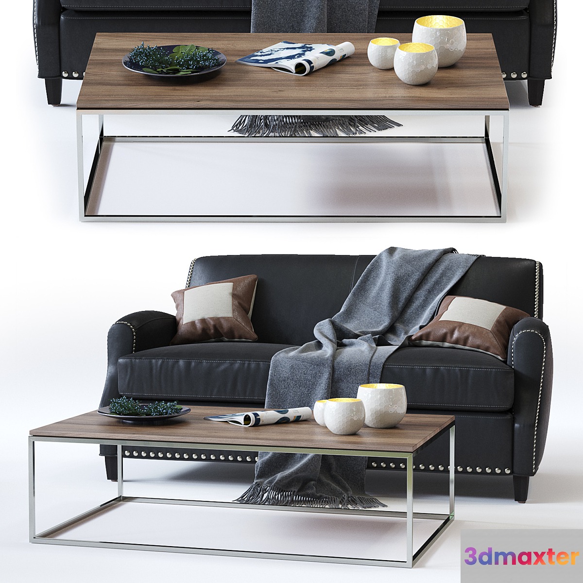 C&B Metropole Leather Loveseat