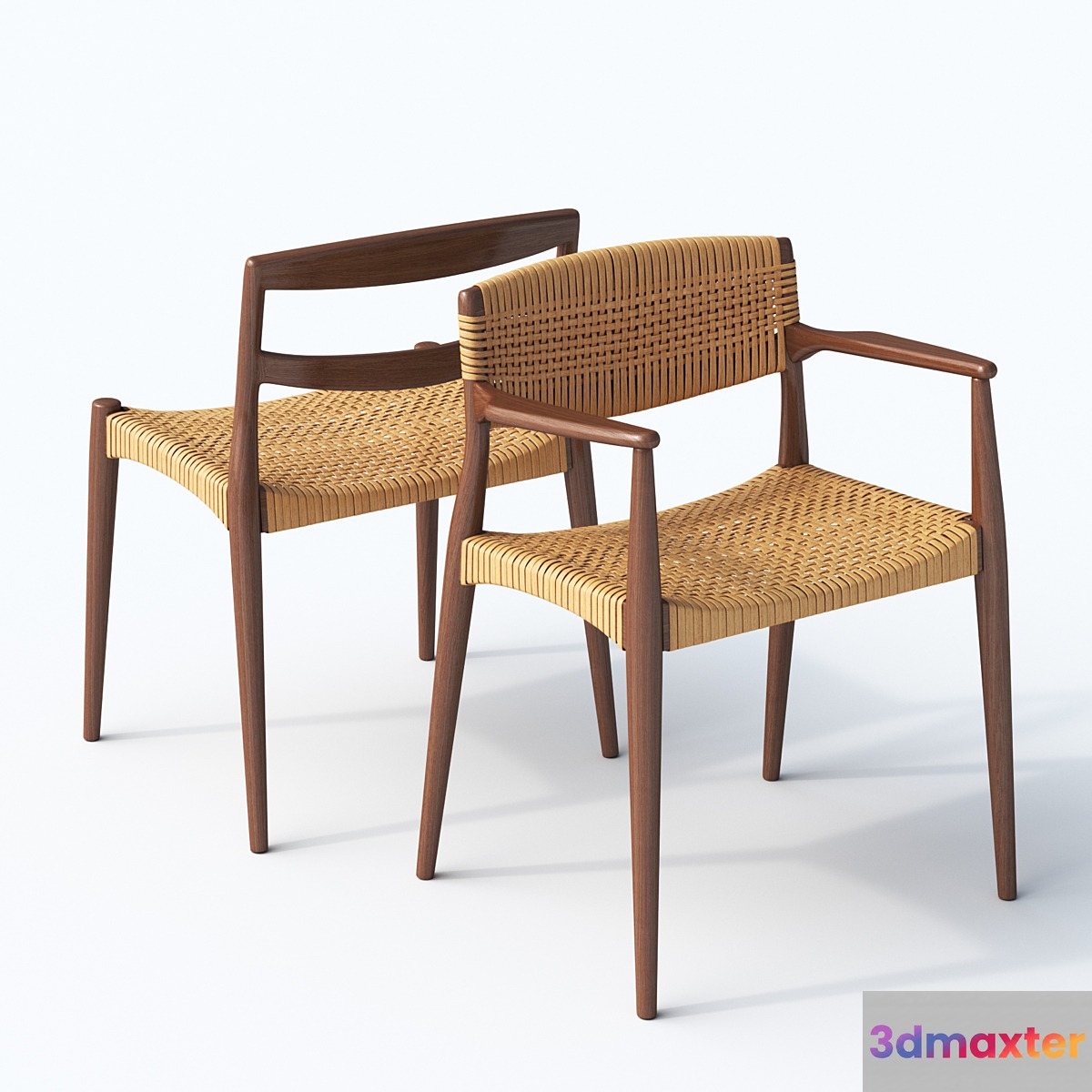 Chair and armchair Ejner Larsen & Aksel Bender Madsen - No.3