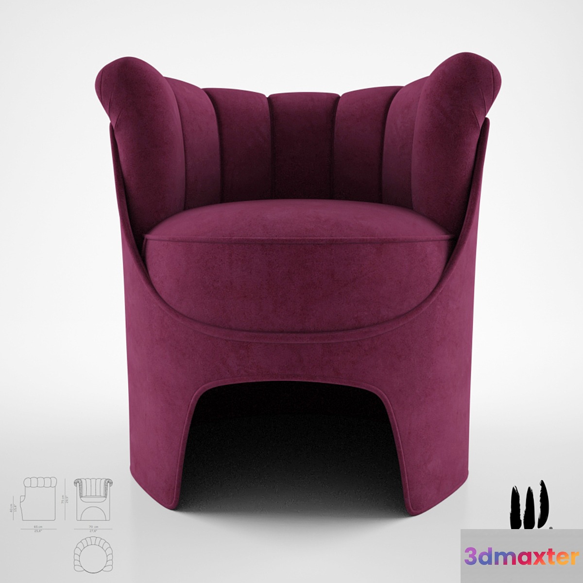 Brabbu Hera armchair 3D Max