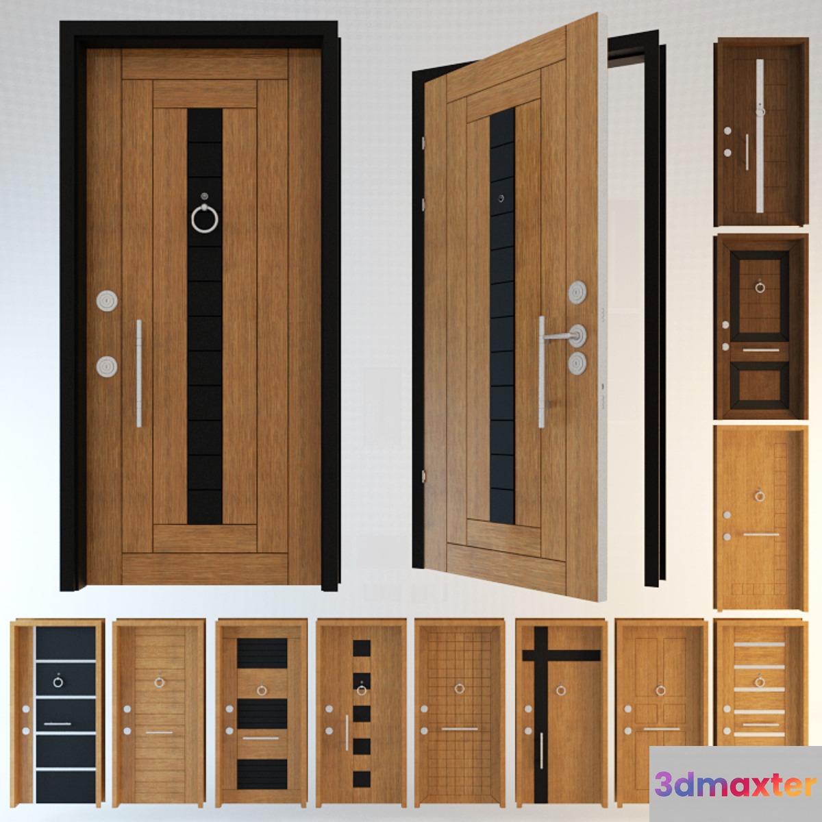 Door Collection 1 - Entrance Doors 3D Max