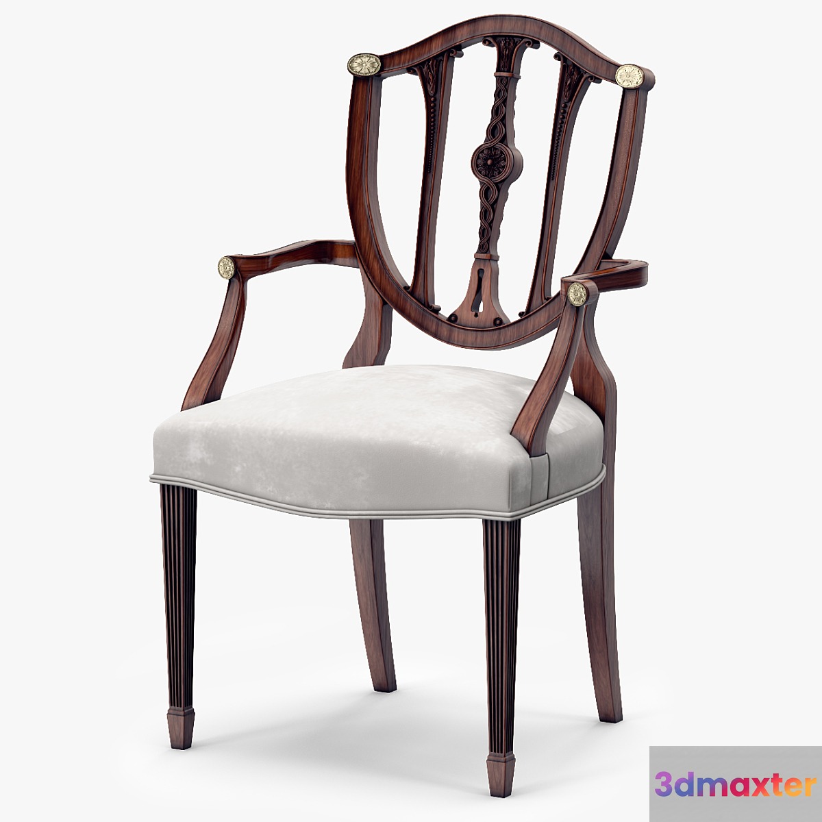 Theodore Alexander Palmerstones Brass Rosette Dinner ArmChair - No.3