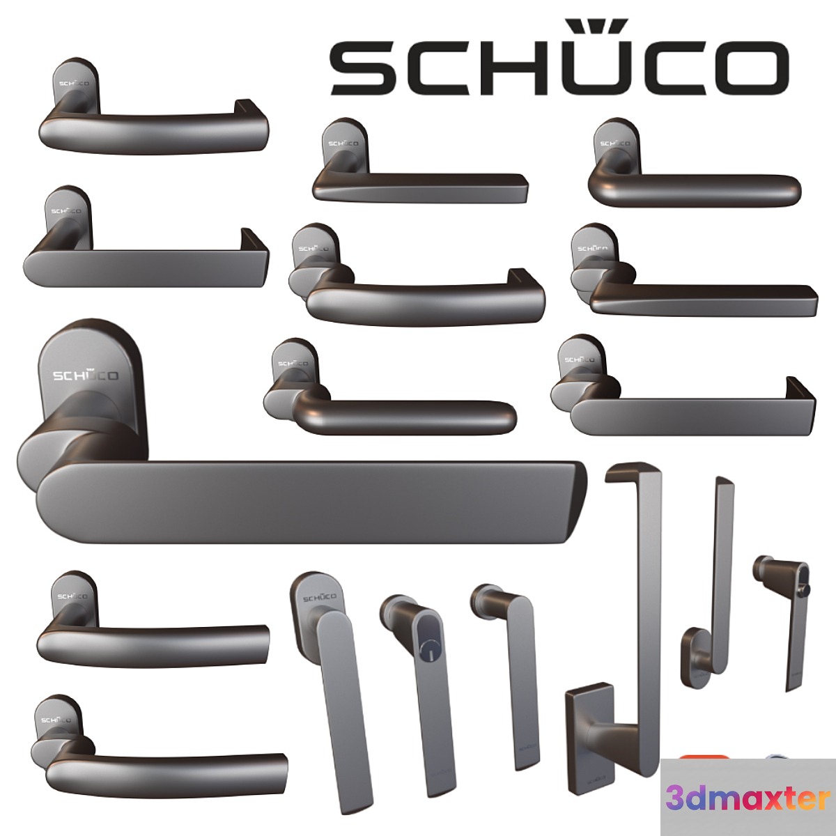 Door knobs (14 pcs) window (6 pcs) Schuco - No.2