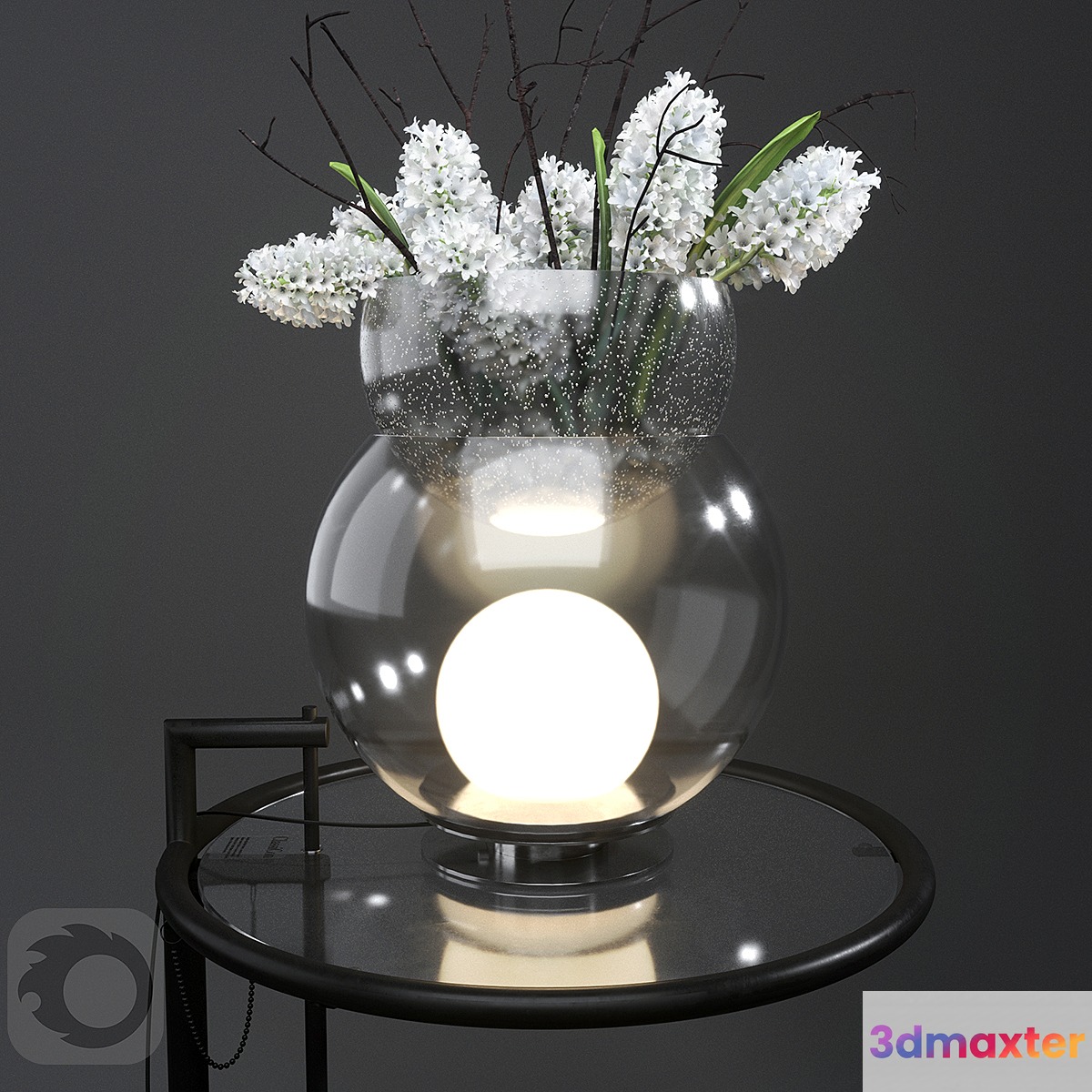 Giova_FontanaArte + Adjustable Table E 1027_ClassiCon 3D Max