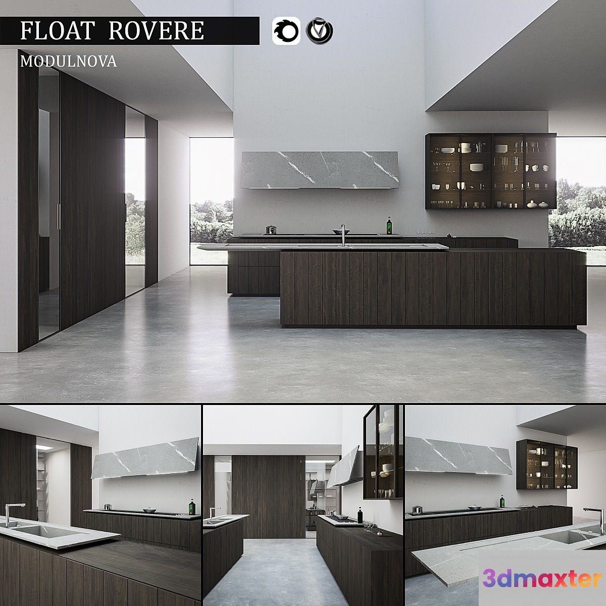Kitchen Float Rovere 3D Max