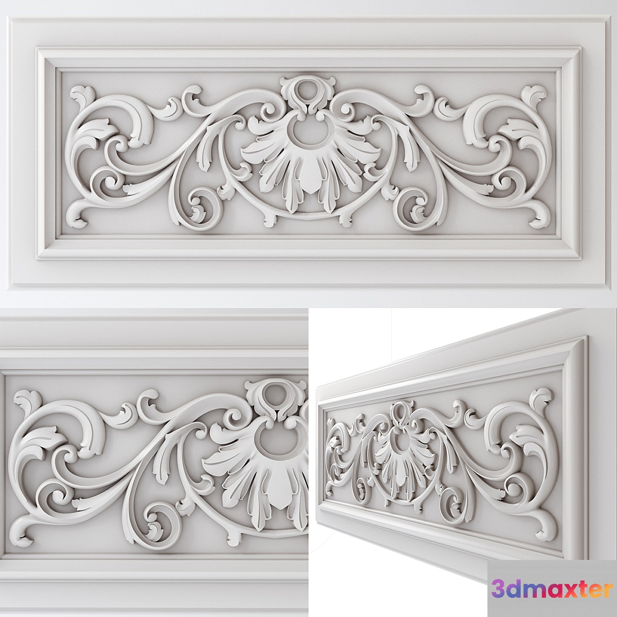 Carved facade 3D Max