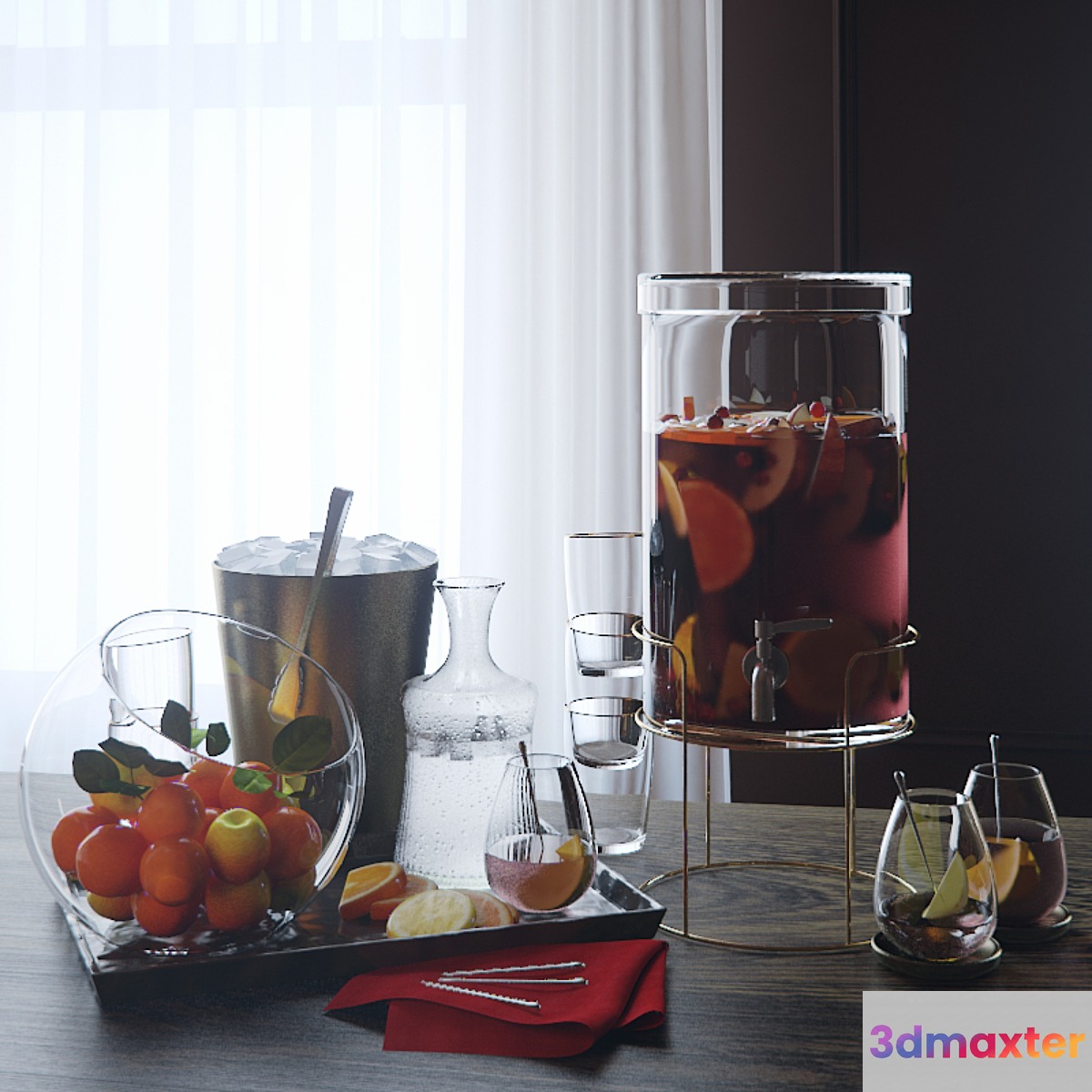 Glass drink dispenser by Crate and Barrel