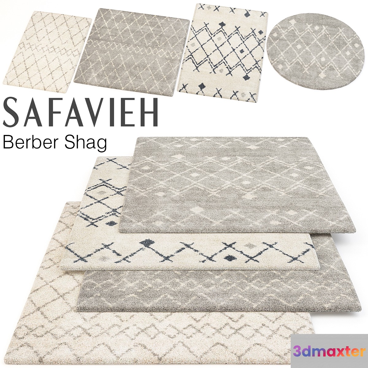 SAFAVIEH BERBER SHAG SET