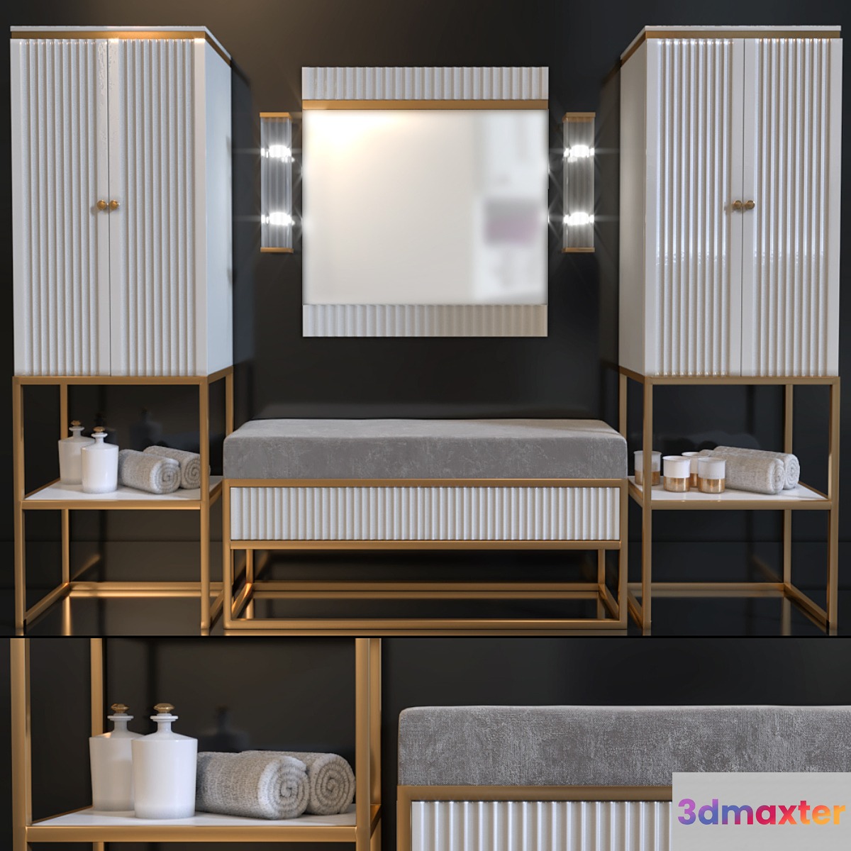 Bathroom furniture OASIS Luxury Collection Academy House 3D Max