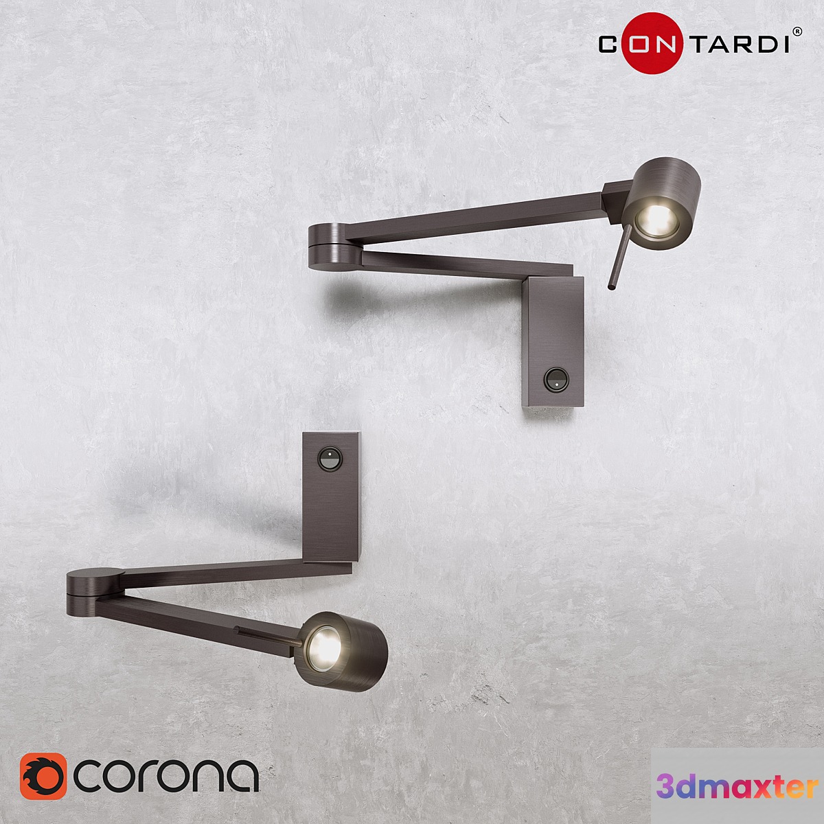 Manhattan Lamp - Contardi (Rigged Model) 3D Max