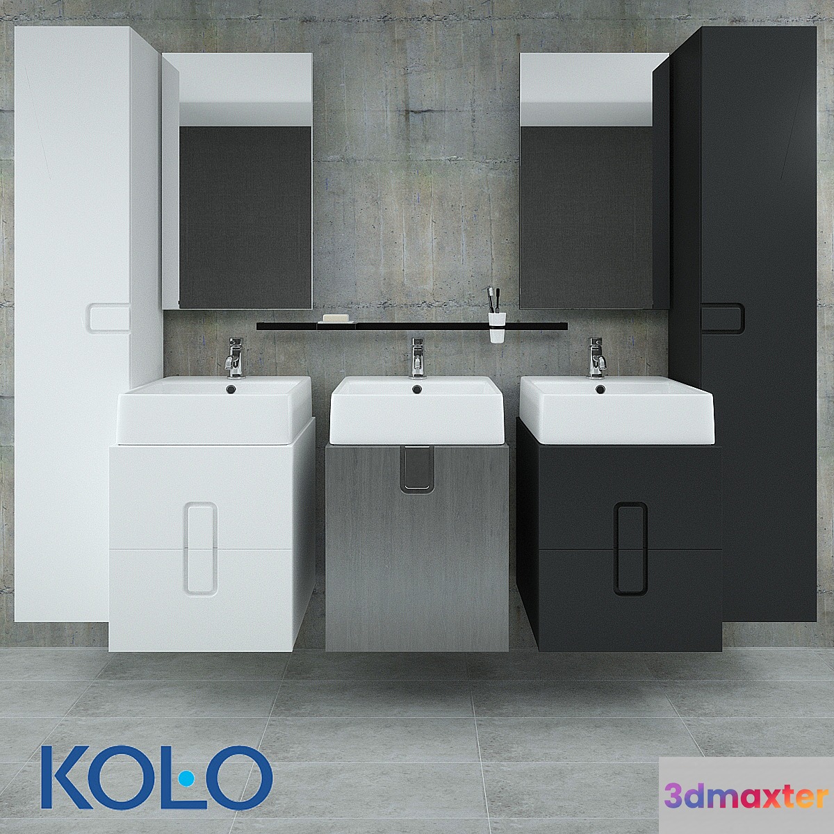 A set of furniture KOLO Twins 3D Max