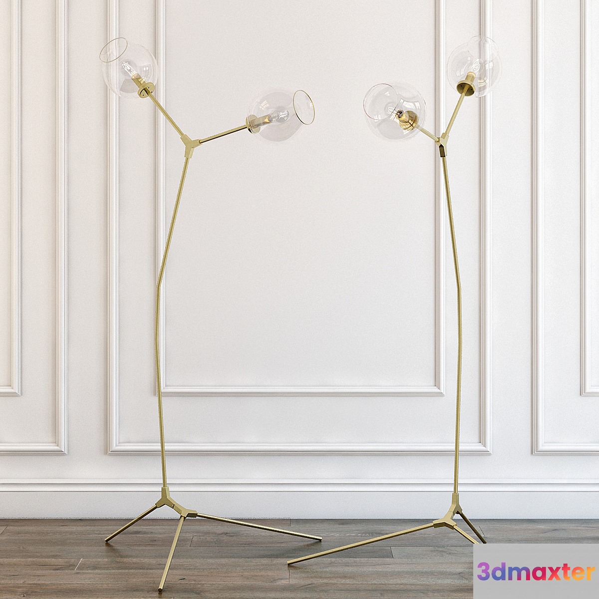 Floor lamp branching bubbles