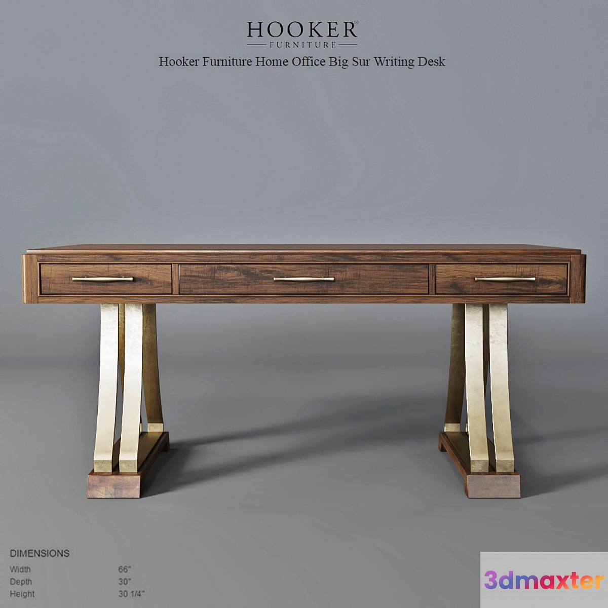 Hooker Furniture Home Office Big Sur Writing Desk2 3D Max