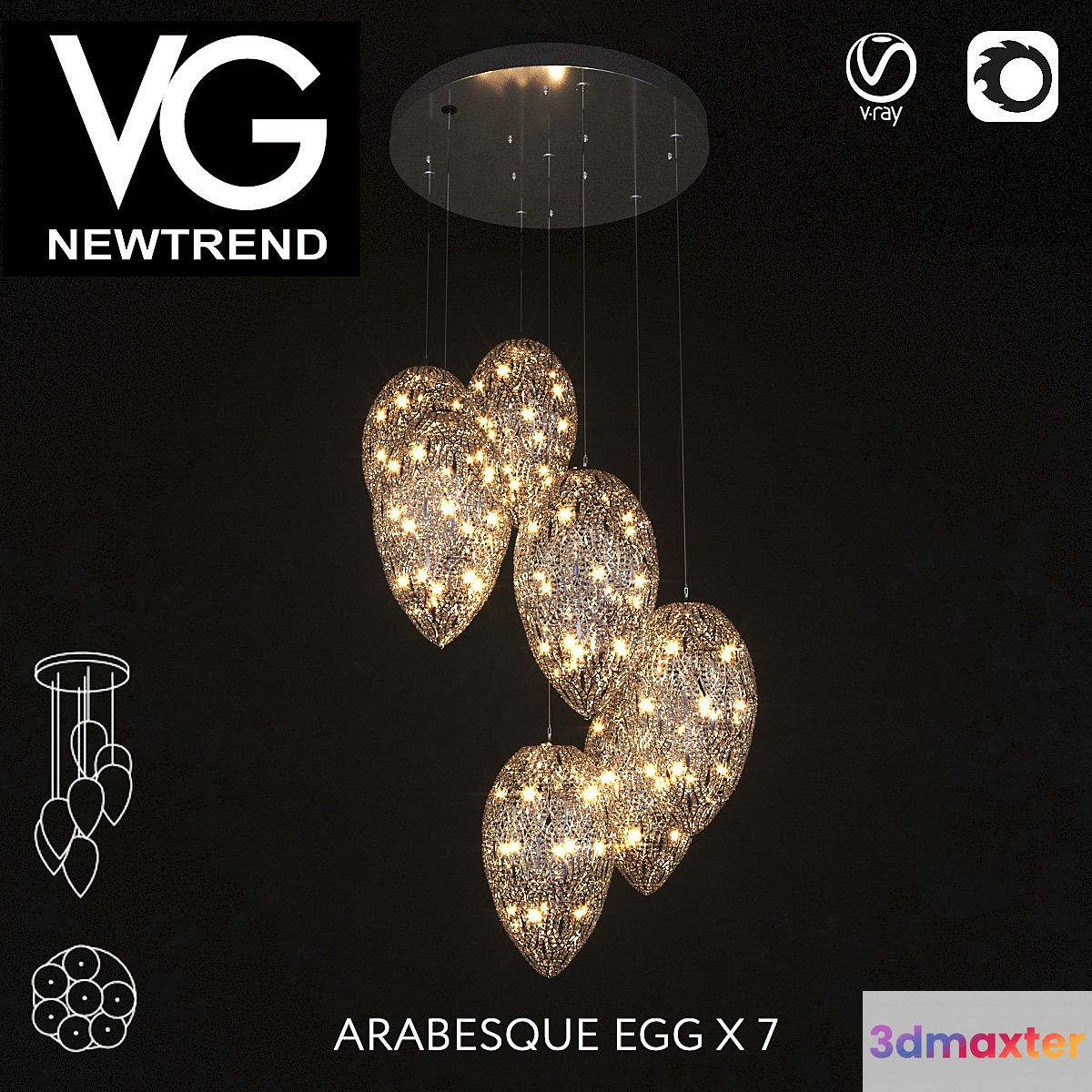 VG NEWTREND ARABESQUE EGG X 7 - No.2