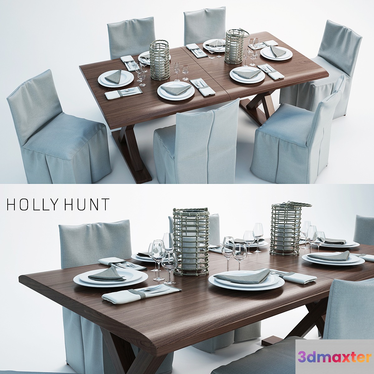 holly hunt dining set 3D Max