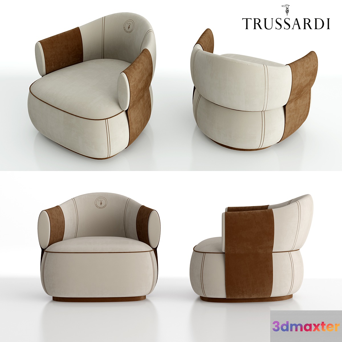 Trussardi Casa Larzia Armchair 3D Max