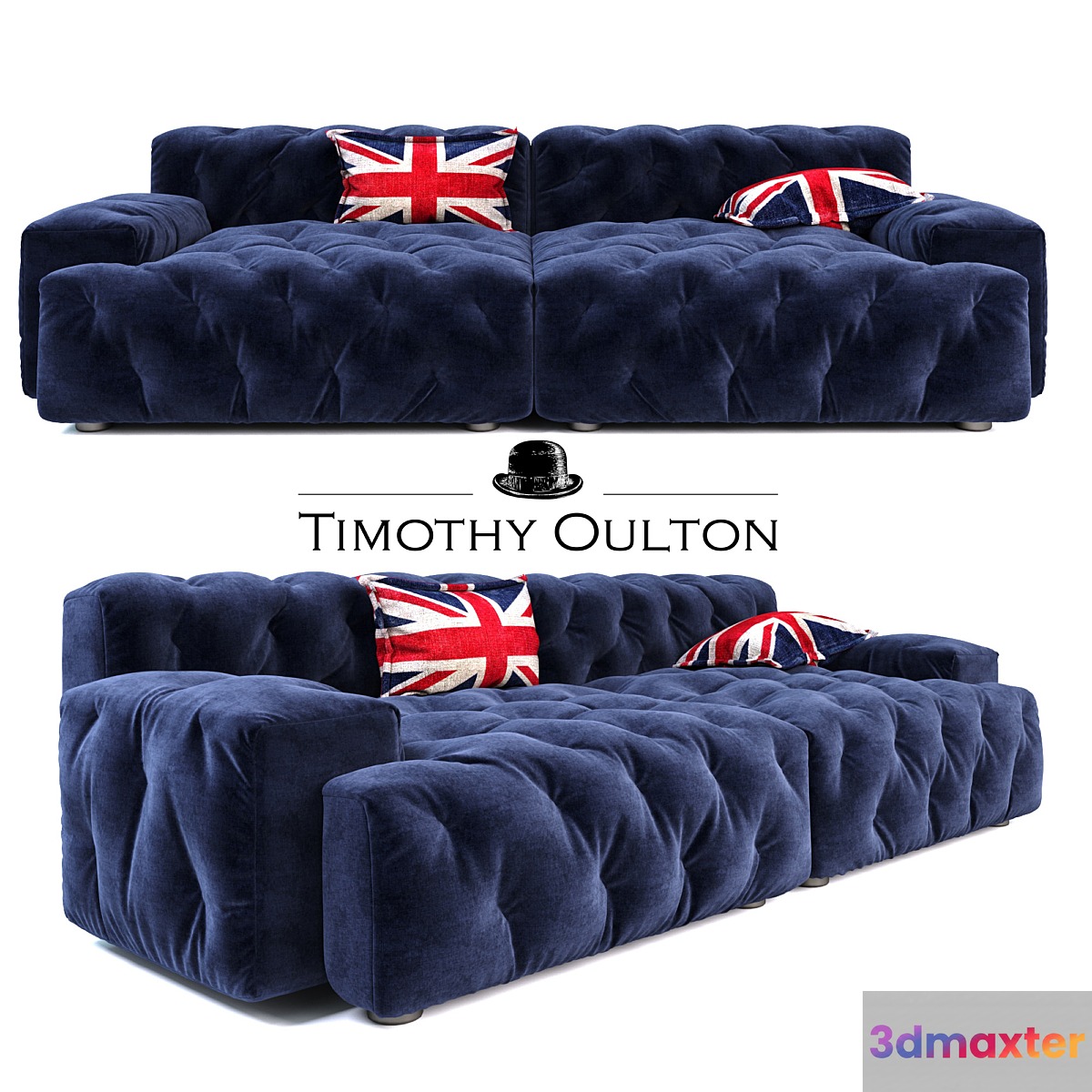 Timothy Oulton Pincushion Sectional Sofa