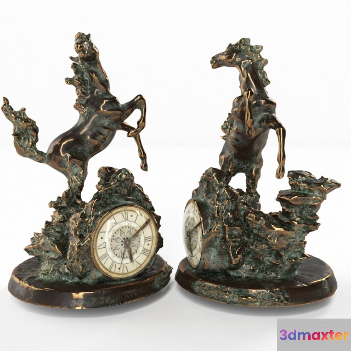 Horse clock 3D Max