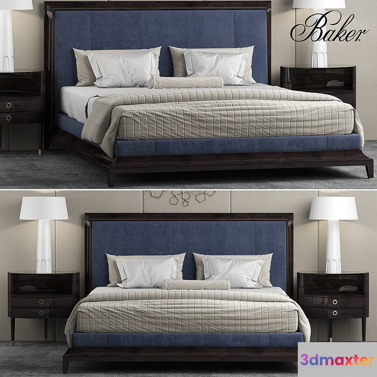 Bed baker MODERNE PLATFORM BED 3D Max