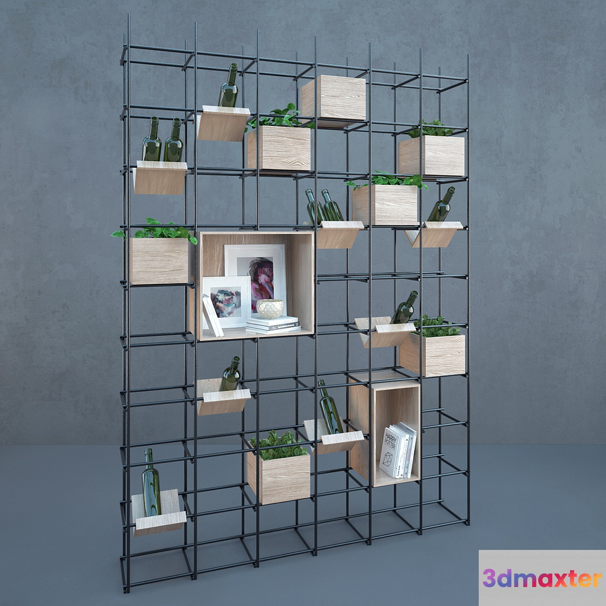 Iron shelf for kitchen 3D Max