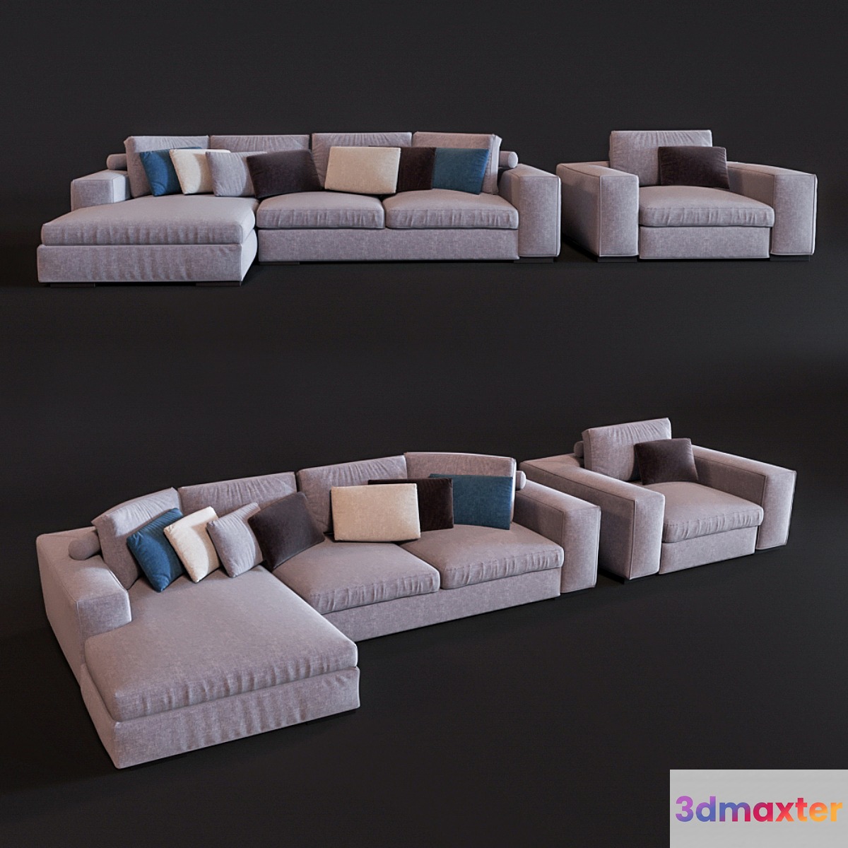 Gordon sofa and armchair by Relax factory