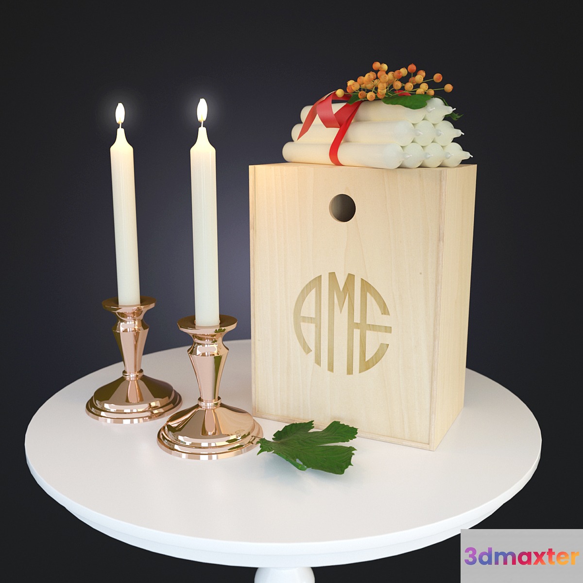 Decor Set Copper Candle Set