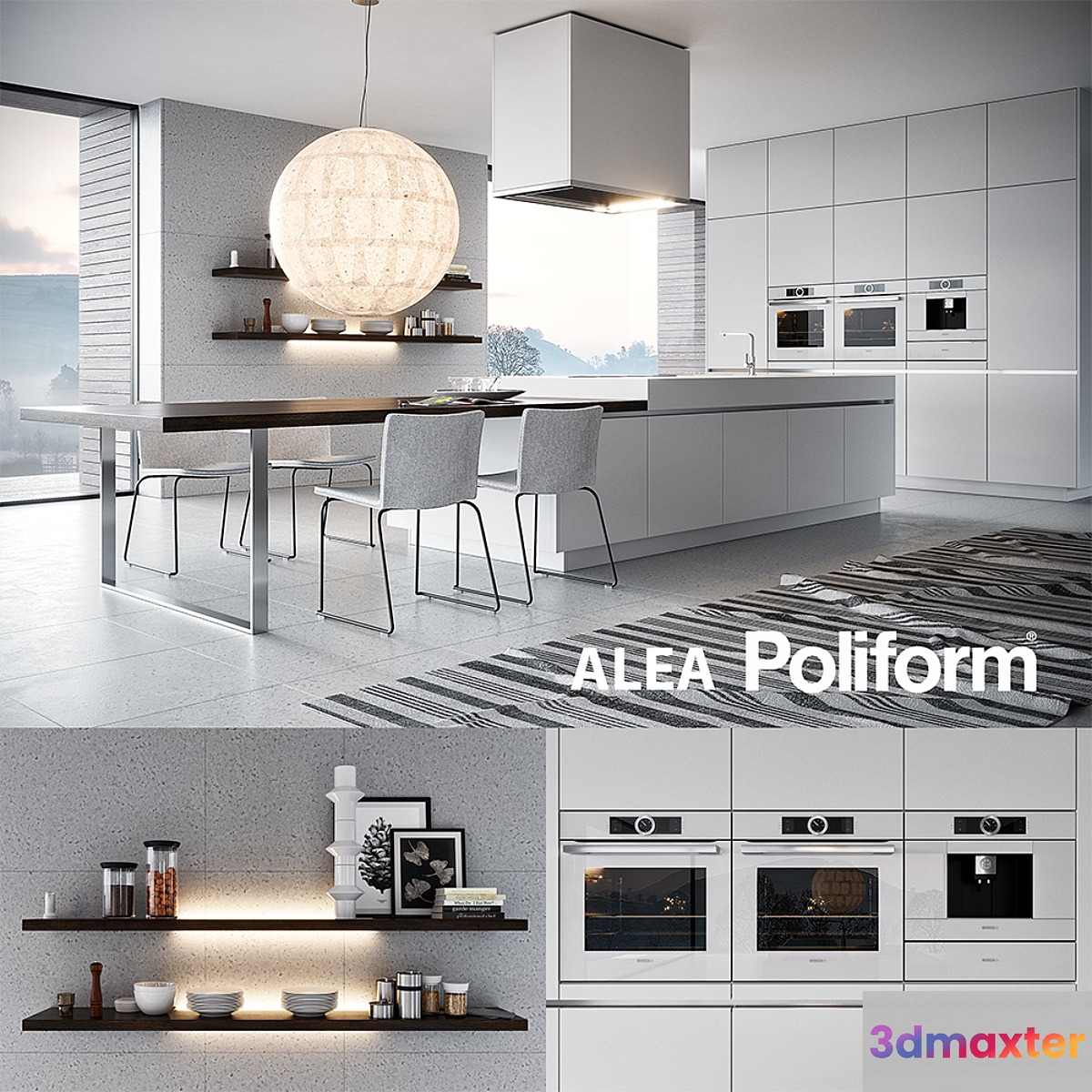 Kitchen Poliform Varenna Alea 3 (vray GGX corona PBR) - No.3