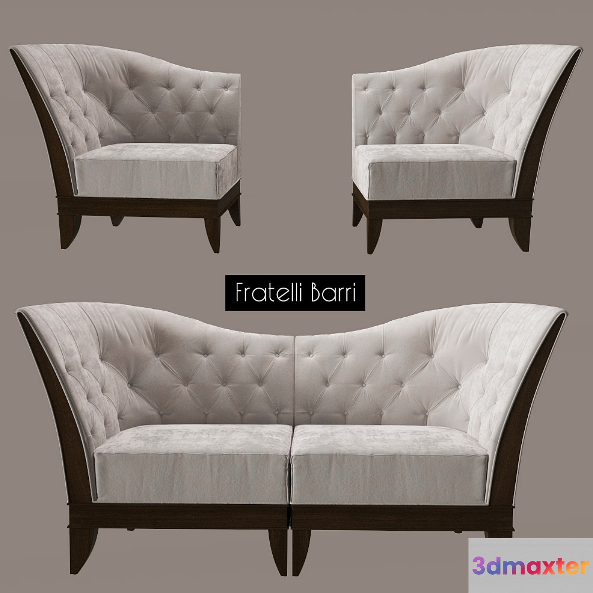 Armchair Fratelli Barri 3D Max