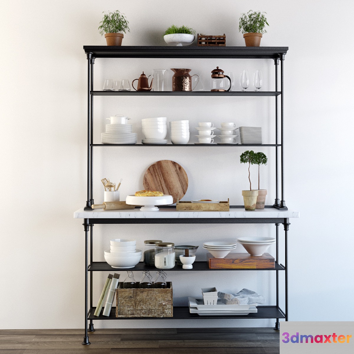 Shelving in the kitchen