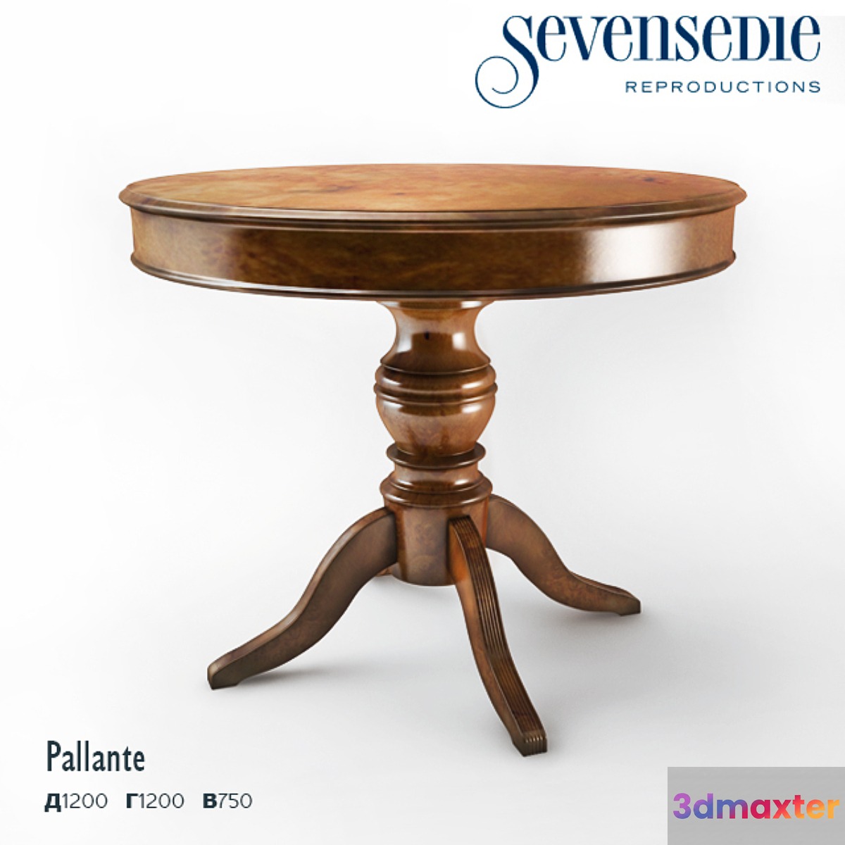 Table Seven sedie Pallante 3D Max