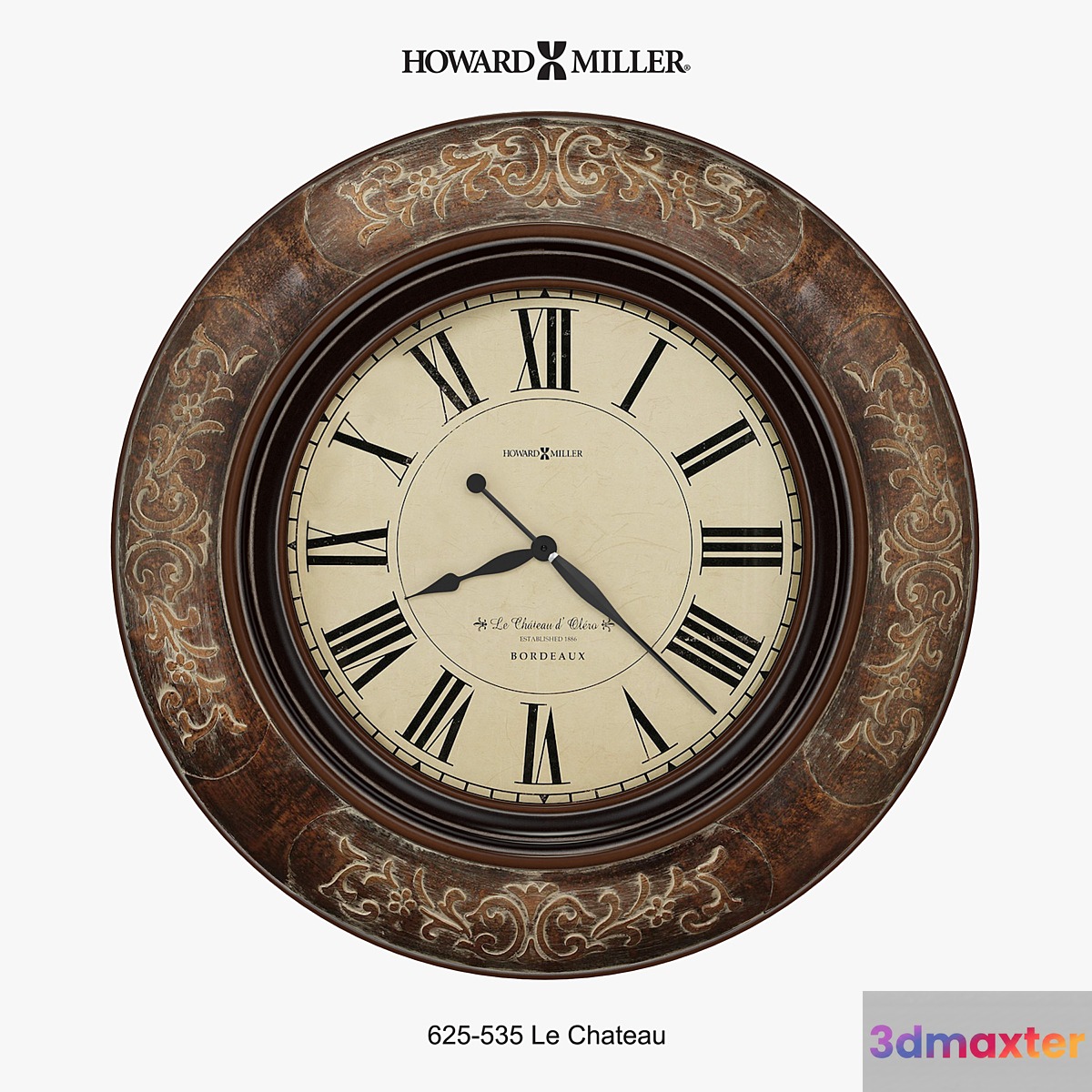 625-535 Le Chateau Wall Clock by Howard Miller 3D Max