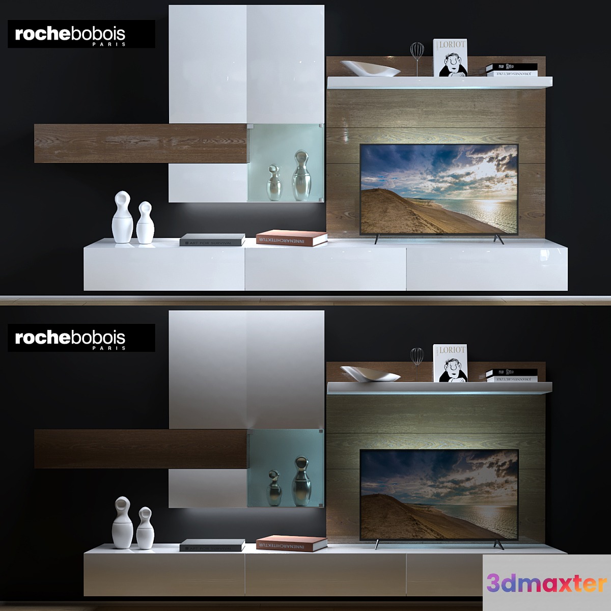 Wall TV roche-bobois logos
